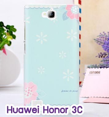M755-06 เคสแข็ง Huawei Honor 3C ลาย Flower III