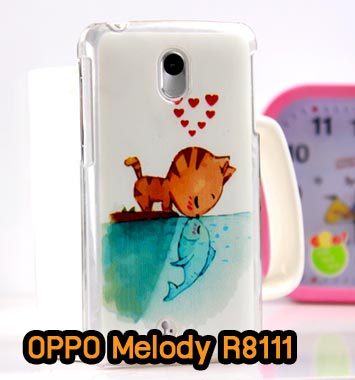 M794-06 เคสแข็ง OPPO Melody R8111 ลาย Cat & Fish
