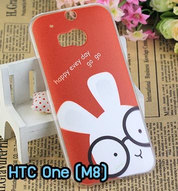 M764-01 เคสแข็ง HTC One M8 ลาย Rabbit
