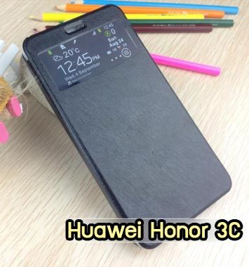 M774-01 เคสฝาพับ Huawei Honor 3C สีดำ