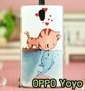 M769-05 เคสแข็ง OPPO Yoyo ลาย Cat & Fish