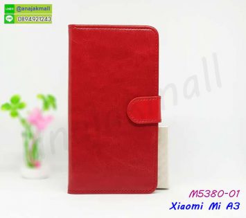 M5380-01 เคสฝาพับ Xiaomi Mi A3 สีแดง