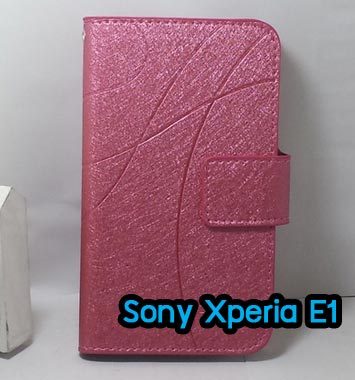 M833-06 เคสฝาพับ Sony Xperia E1 สีกุหลาบ