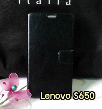 M814-01 เคสฝาพับ Lenovo S650 สีดำ