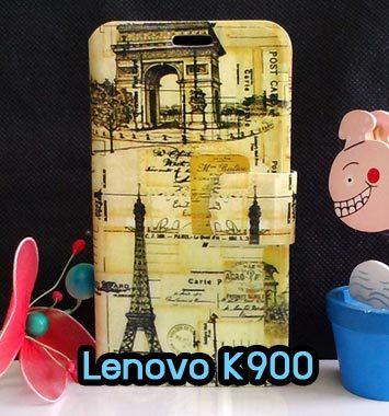 M716-04 เคสฝาพับ Lenovo K900 ลาย Paris II