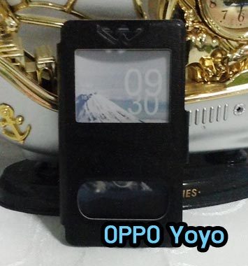 M836-02 เคสฝาพับโชว์เบอร์ OPPO Yoyo สีดำ