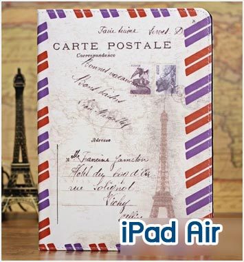 Mi41-03 เคสหนัง iPad Air / iPad 5 ลาย Carte Postale