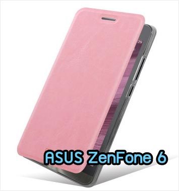 M820-02 เคสฝาพับ ASUS ZenFone 6 สีชมพู