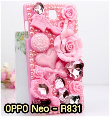 M854-02 เคสประดับ OPPO Neo R831 ลายกุหลาบชมพู