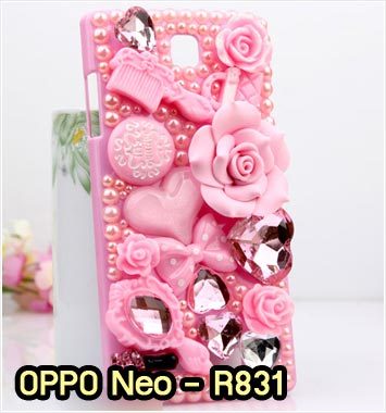 M854-02 เคสประดับ OPPO Neo R831 ลายกุหลาบชมพู