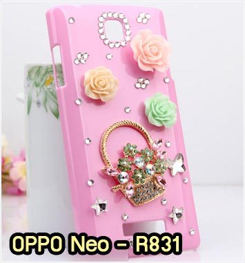 M854-06 เคสประดับ OPPO Neo R831 ลายดอกไม้หลากสี