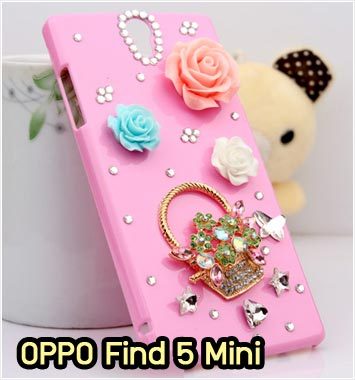 M855-03 เคสประดับ OPPO Find 5 Mini ลายดอกไม้หลากสี