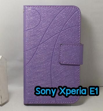 M833-02 เคสฝาพับ Sony Xperia E1 สีม่วง