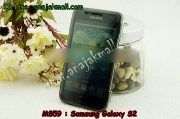 M859-06 เคสซิลิโคนฝาพับ Samsung Galaxy S2 สีเทา