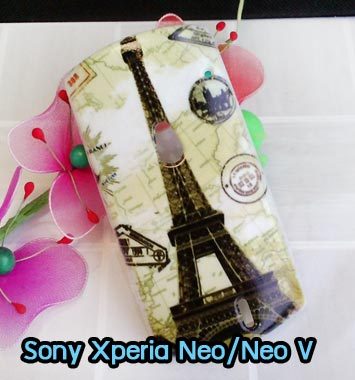 M829-01 เคสซิลิโคน Sony Xperia Neo/Neo V ลายหอไอเฟล
