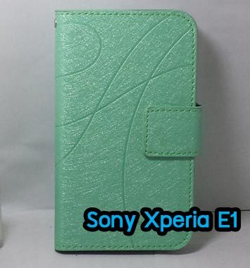 M833-03 เคสฝาพับ Sony Xperia E1 สีเขียว