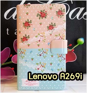 M921-01 เคสฝาพับ Lenovo A269i ลาย Flower