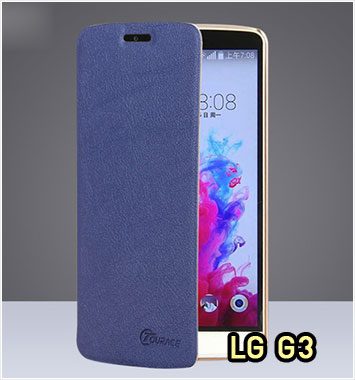 M907-01 เคสฝาพับ LG G3 สีน้ำเงิน