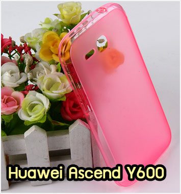 M869-01 เคสยางใส Huawei Ascend Y600 สีชมพู