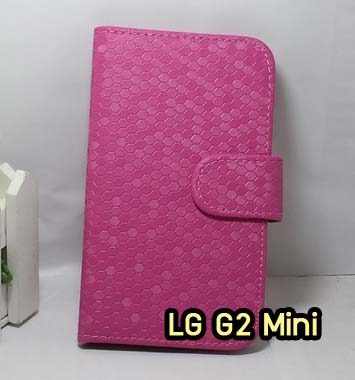 M877-05 เคสฝาพับ LG G2 Mini ลายเพชรสีกุหลาบ