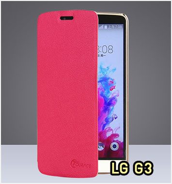 M907-02 เคสฝาพับ LG G3 สีกุหลาบชมพู