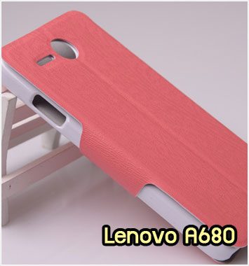 M873-02 เคสฝาพับ Lenovo A680 สีชมพู