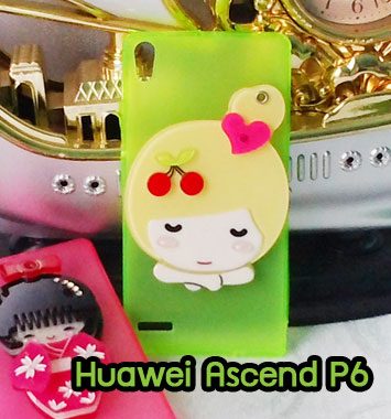 MTO197-02 เคสกระจก Huawei Ascend P6 หญิงเหลือง