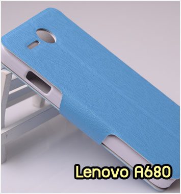 M873-03 เคสฝาพับ Lenovo A680 สีฟ้า