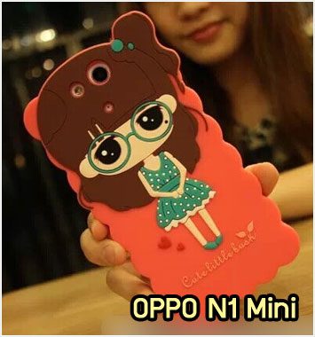 M903-03 เคสซิลิโคนตัวการ์ตูน OPPO N1 Mini หญิง II