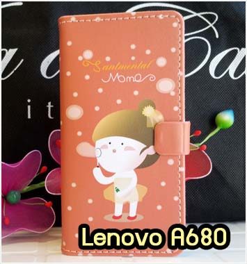 M909-03 เคสฝาพับ Lenovo A680 ลาย Momo