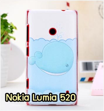 M912-07 เคสแข็ง Nokia Lumia 520 ลายปลาวาฬ