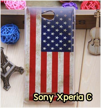 M911-12 เคสแข็ง Sony Xperia C ลาย Flag II