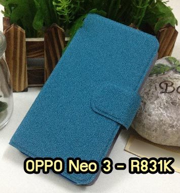 M928-03 เคสฝาพับ OPPO Neo 3 สีฟ้าอมเขียว