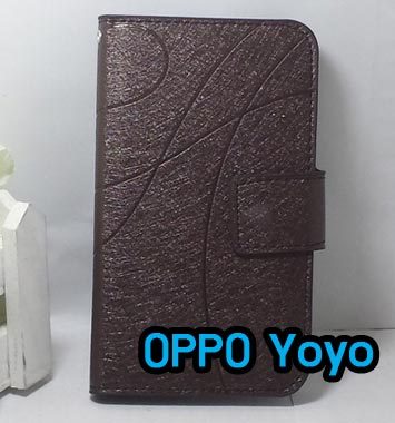 M908-01 เคสฝาพับ OPPO Yoyo สีน้ำตาล