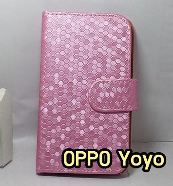 M910-02 เคสฝาพับลายเพชร OPPO Yoyo สีชมพู