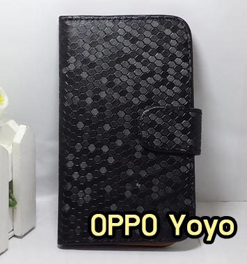 M910-03 เคสฝาพับลายเพชร OPPO Yoyo สีดำ