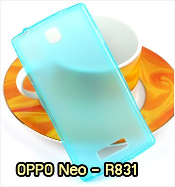 M886-04 เคสยางใส OPPO Neo R831 สีฟ้า