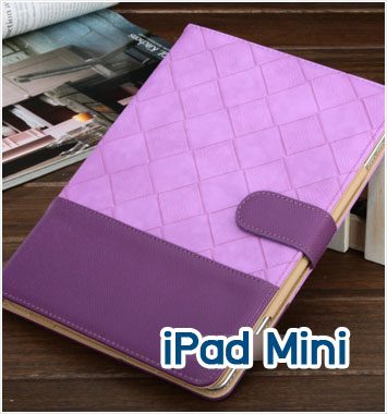 Mi47-03 เคสหนัง iPad Mini สีม่วง