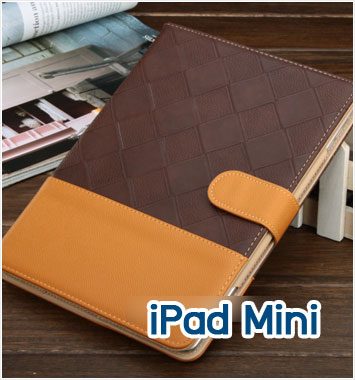 Mi47-04 เคสหนัง iPad Mini สีน้ำตาล