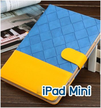 Mi47-05 เคสหนัง iPad Mini สีฟ้า