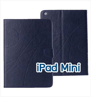 Mi48-01 เคสหนัง iPad Mini สีน้ำเงิน