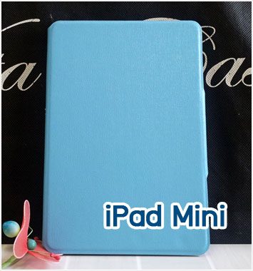Mi49-01 เคสหนัง iPad Mini สีฟ้า
