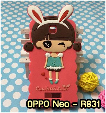 M684-04 เคสซิลิโคน OPPO Neo กระต่ายชมพู