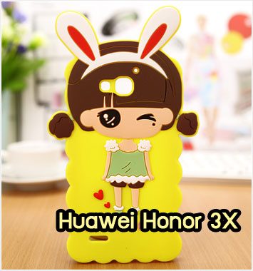 M969-05 เคสซิลิโคน Huawei Honor 3X กระต่าย III