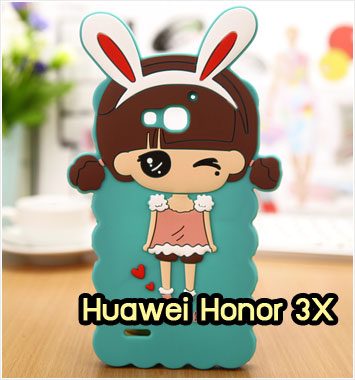 M969-06 เคสซิลิโคน Huawei Honor 3X กระต่าย IV