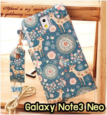 M949-10 ซองหนัง Samsung Galaxy Note3 Neo ลาย Blue Deer