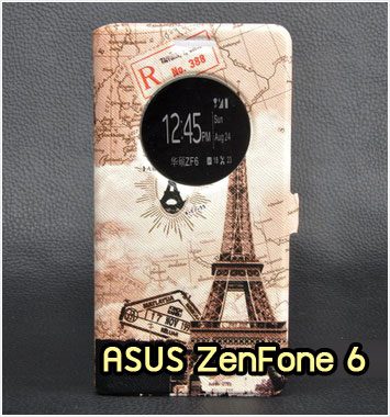 M936-08 เคสฝาพับ ASUS ZenFone 6 ลายหอไอเฟล