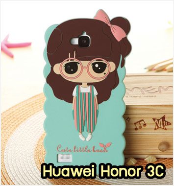 M754-05 เคสซิลิโคน Huawei Honor 3C หญิงเอี๊ยมเขียว