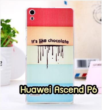 M931-01 เคสซิลิโคน Huawei Ascend P6 ลาย Chocolate