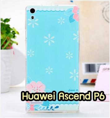 M931-14 เคสซิลิโคน Huawei Ascend P6 ลาย Flower I